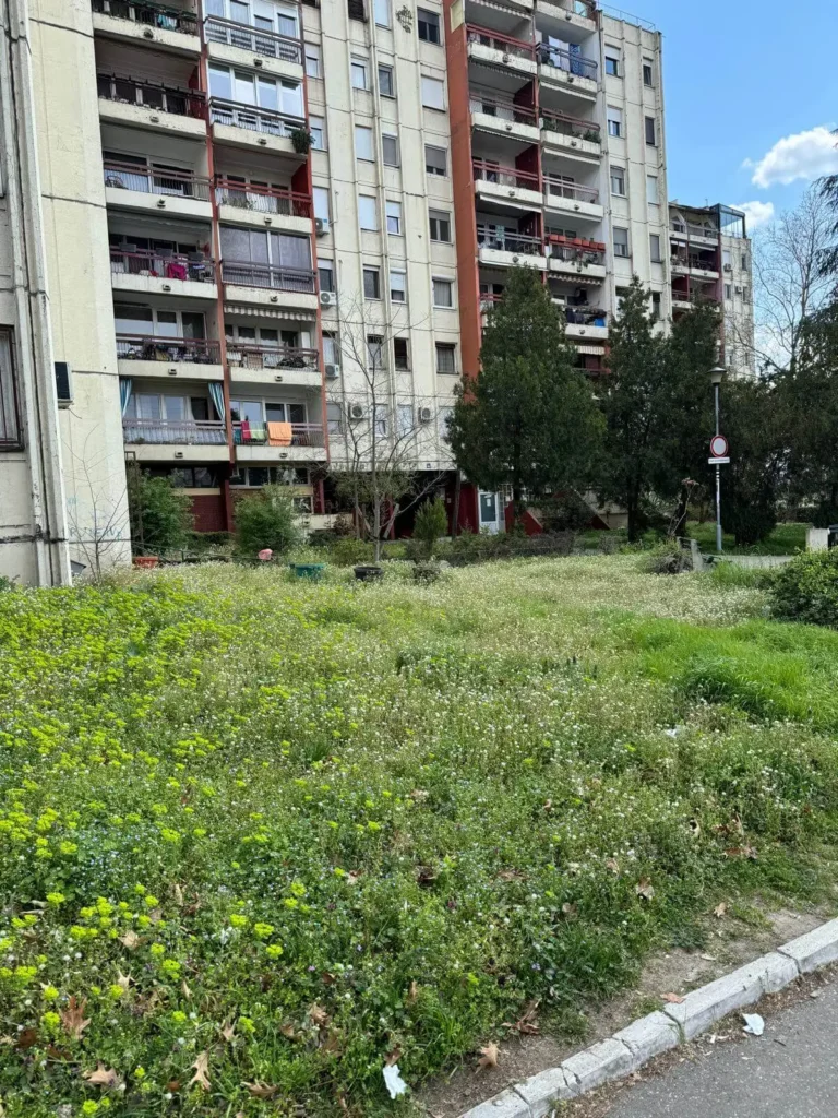 zarasla trava Blok 70 pre košenja